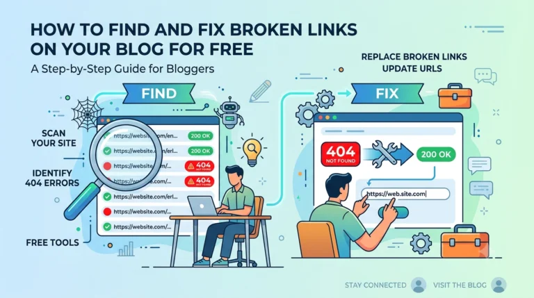 how to find broken links on a blog for free.
